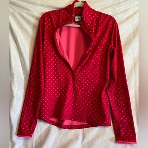 Nike Pro Dri Fit Pink Raspberry Pullover half zip